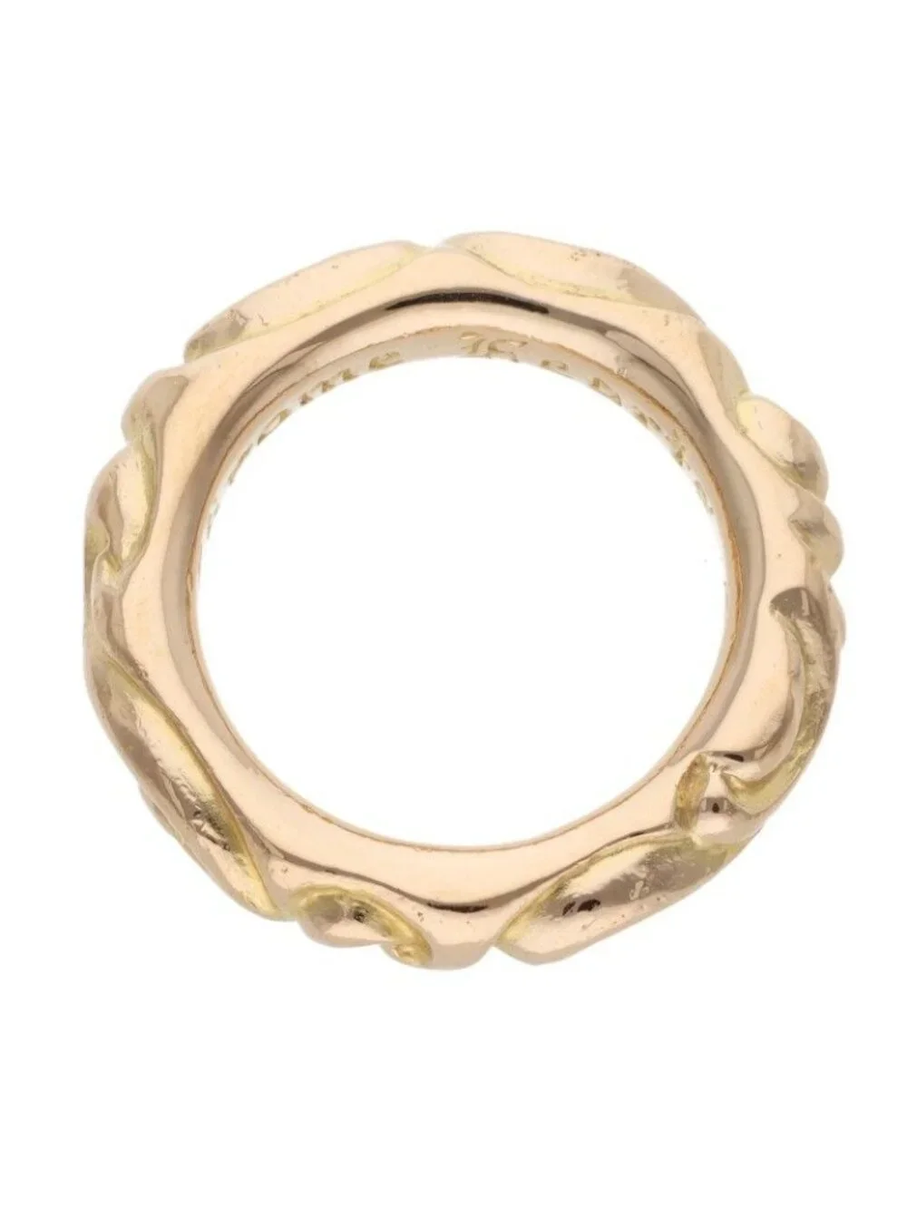 Chrome Hearts 22k Scroll Band Gold Ring